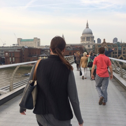 Millenium Bridge and St. Paul's Cathedral in London